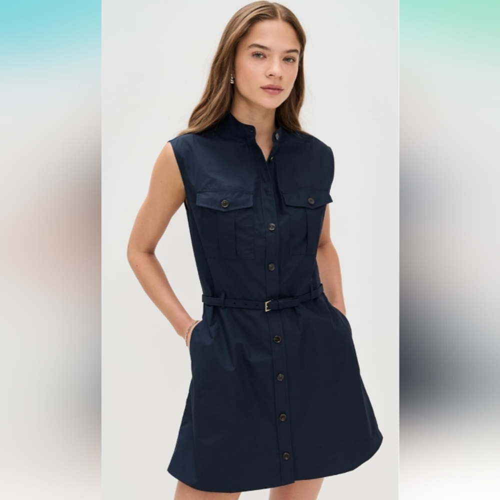 Frame Denim Navy Sleeveless Dress